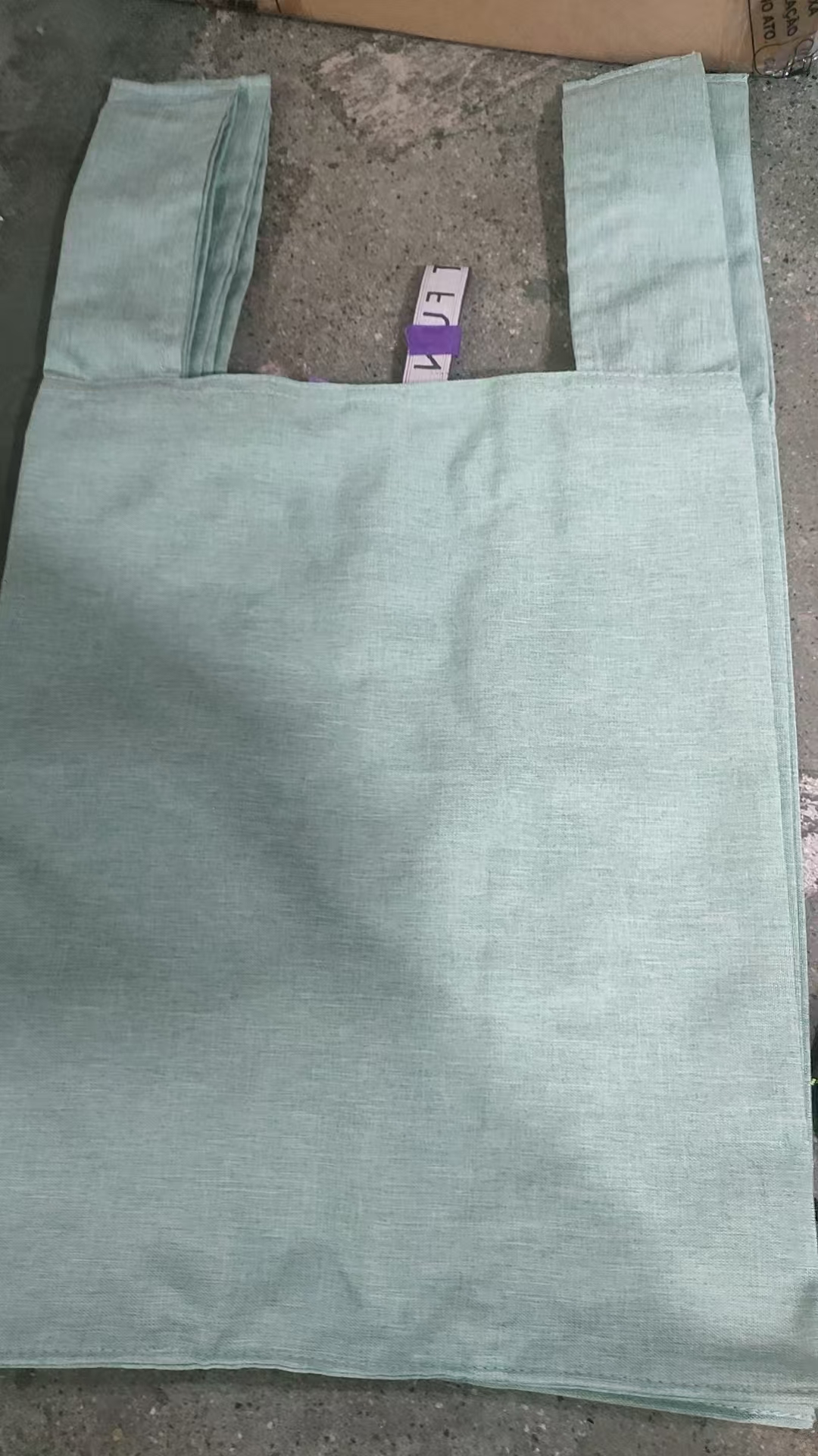 石青蓝麻面手提包单肩包发2瑕疵