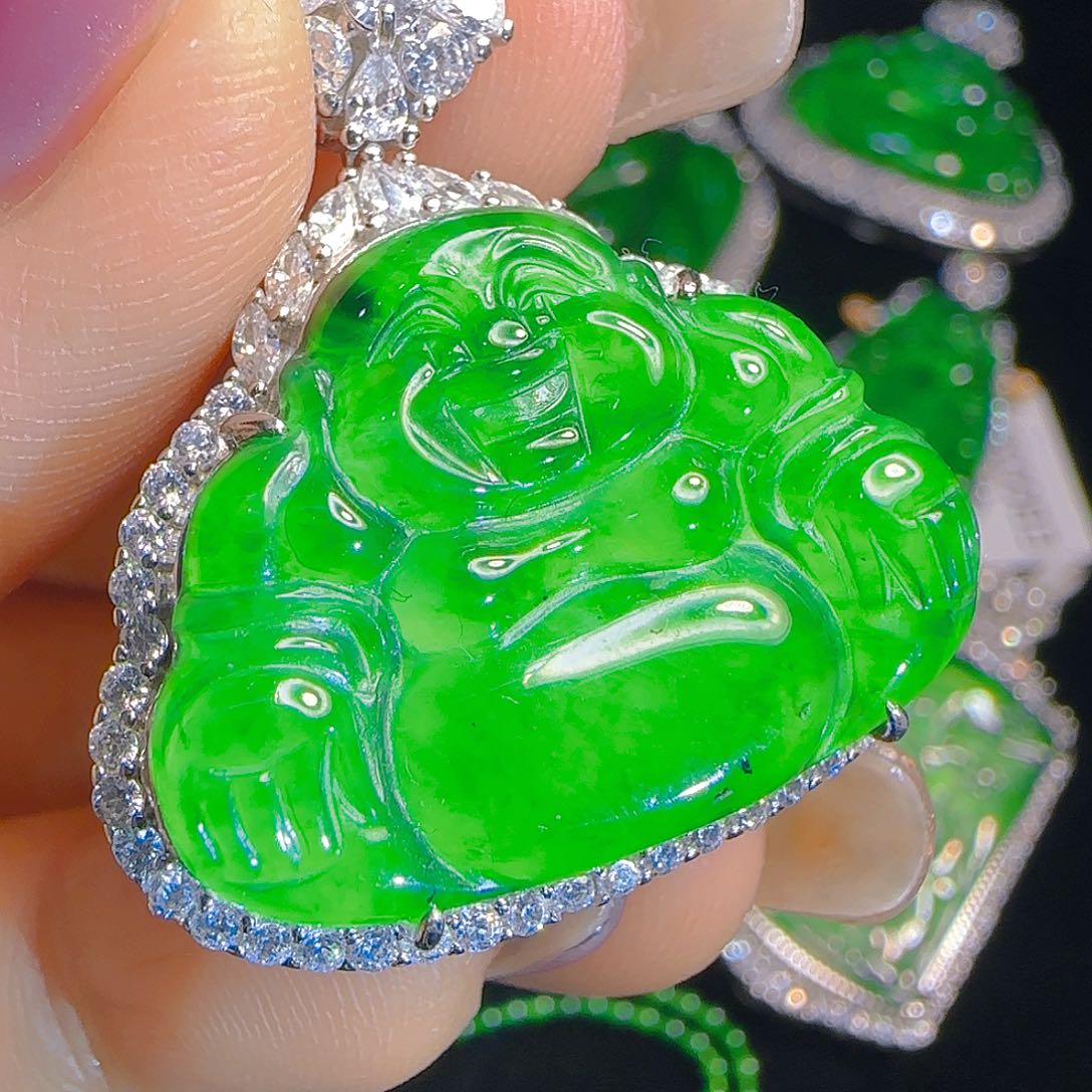 翡翠吊坠(赠链)银S925镶嵌