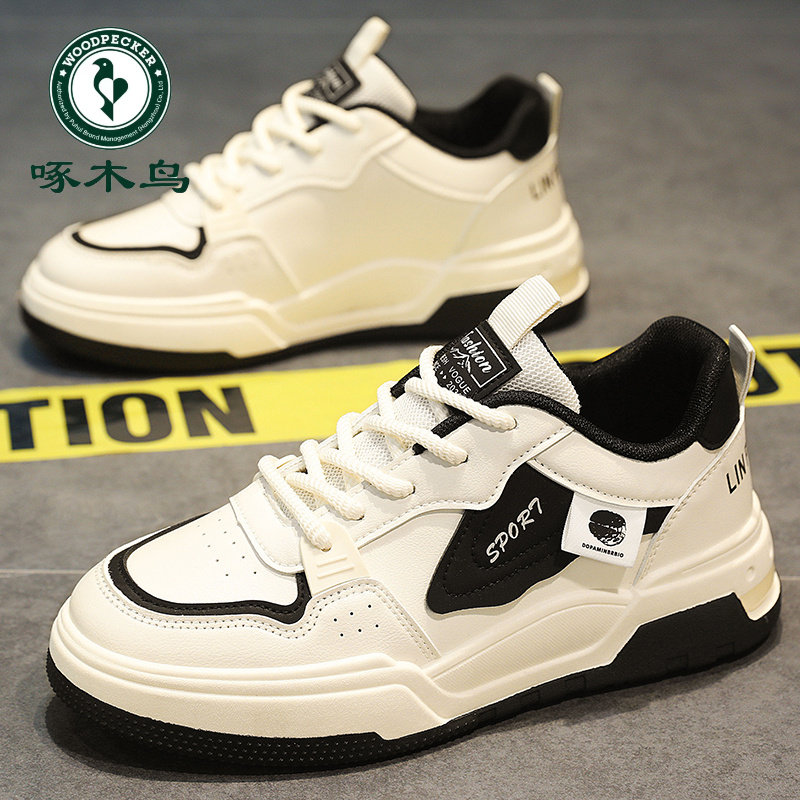 【正品】啄木鸟男鞋夏季运动休闲板鞋小众设计感男生小白鞋百搭潮鞋