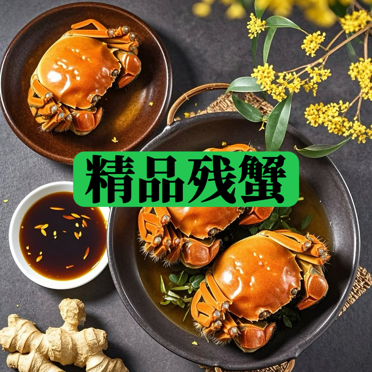 【活蟹】段腿自己吃江苏精品公母大闸蟹净重2斤起3.0两以上6只起