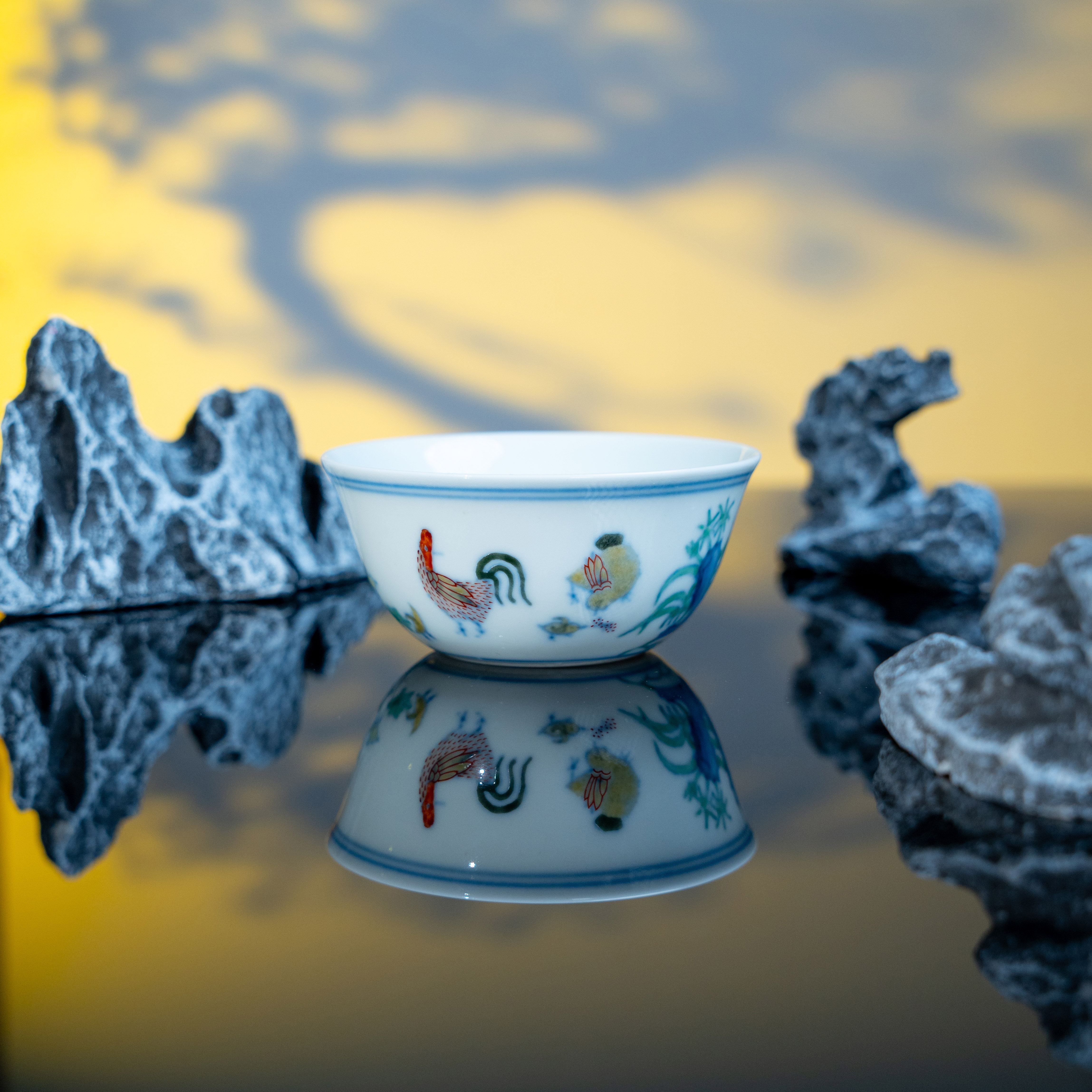 龚华窑仿成化斗彩鸡缸杯原矿柴窑全手工主人杯