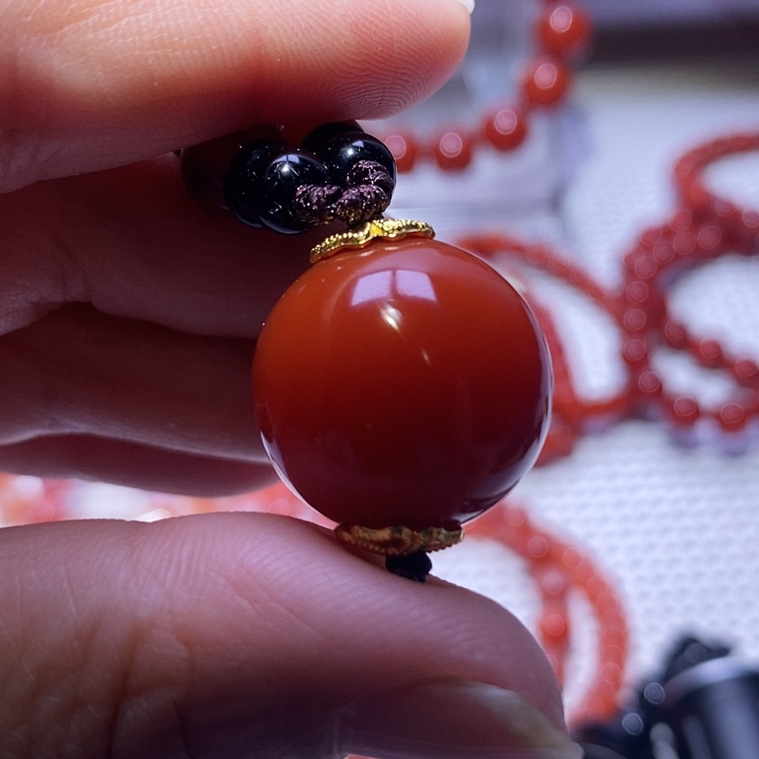 南红玛瑙未镶嵌吊坠卡20