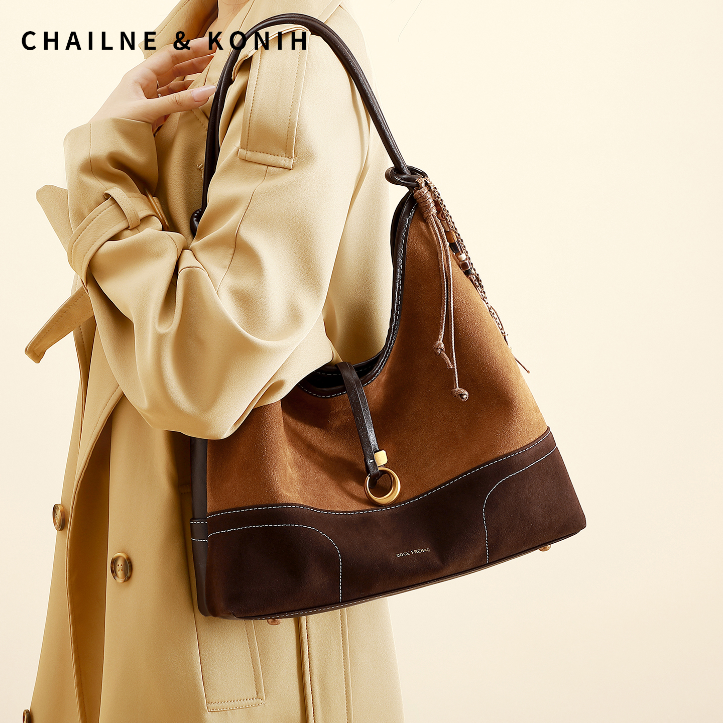 大容量托特包包复古高级感腋下包秋冬新款麂皮绒子母包通勤女包包