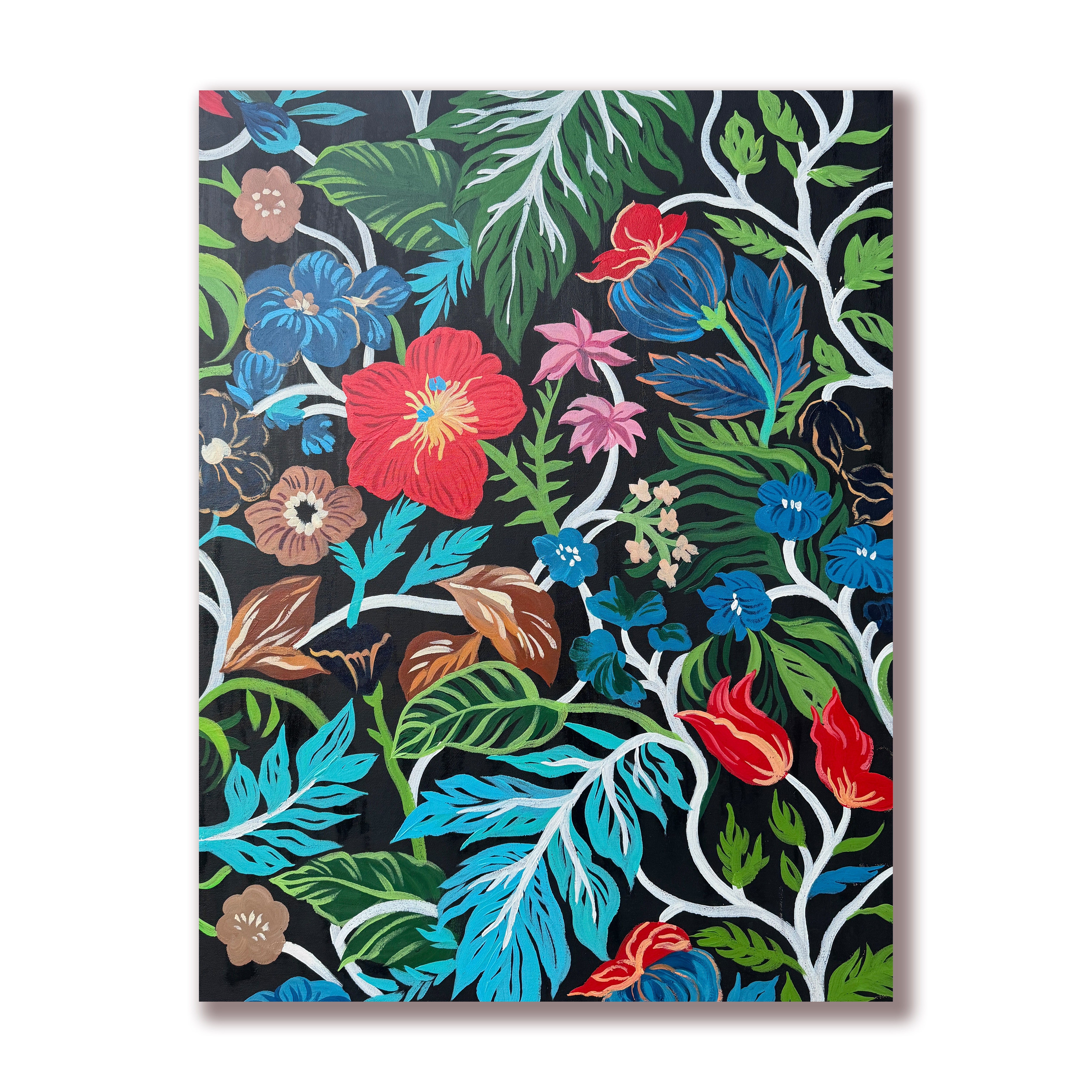 《白夜繁花》70*90 原创丙烯装饰画