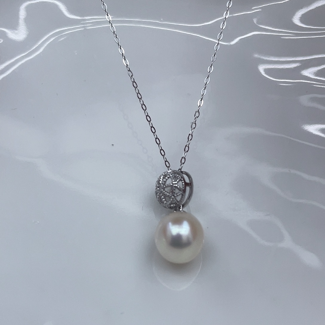 颈饰银S925镶嵌海水珍珠