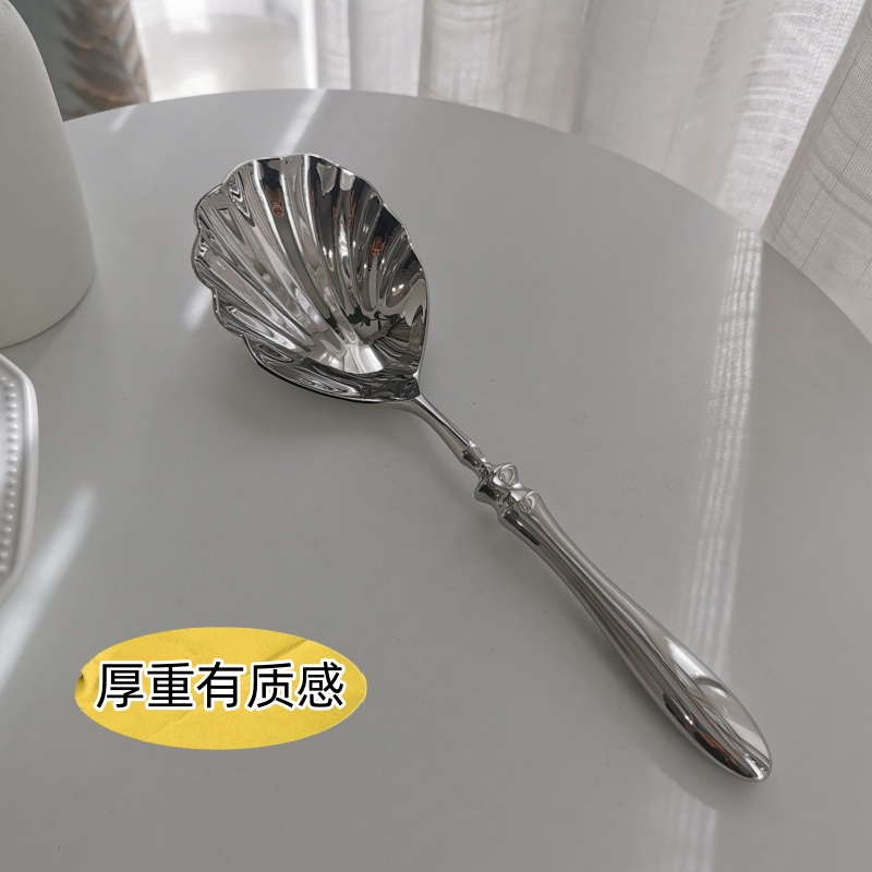 高奢304不锈钢分餐勺酒店餐厅公用勺大号勺家用分菜勺18/10