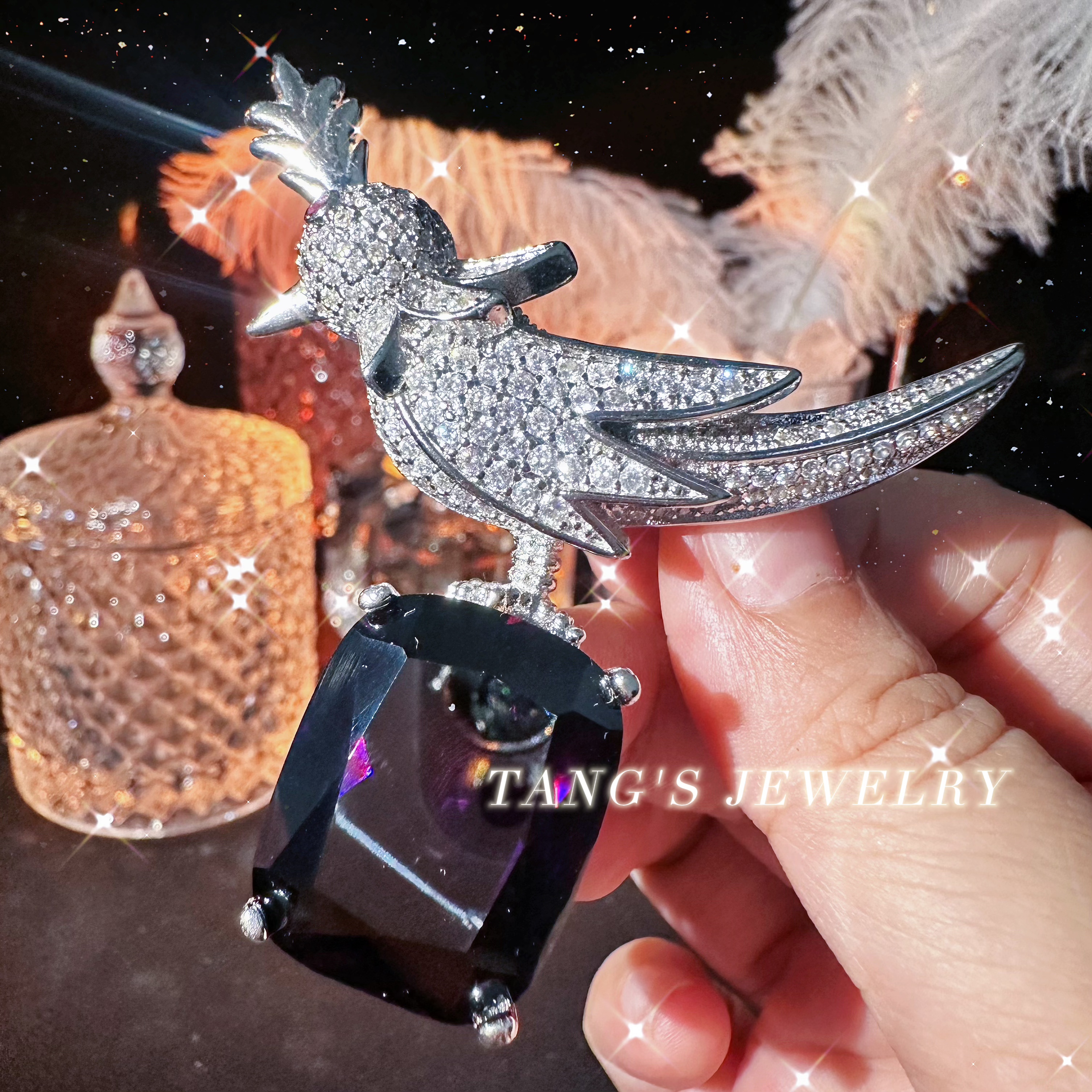 铜合金胸针 T家高定｜石上鸟哥哥同款奢华百搭动物胸针精致轻奢