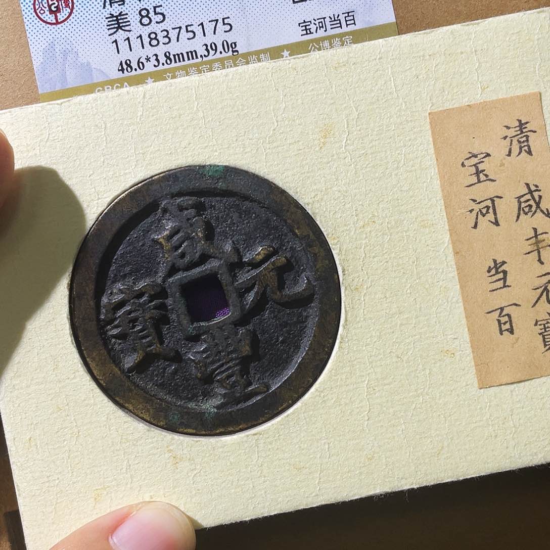 王***子铜小瑶，咸丰河百，评级码5175