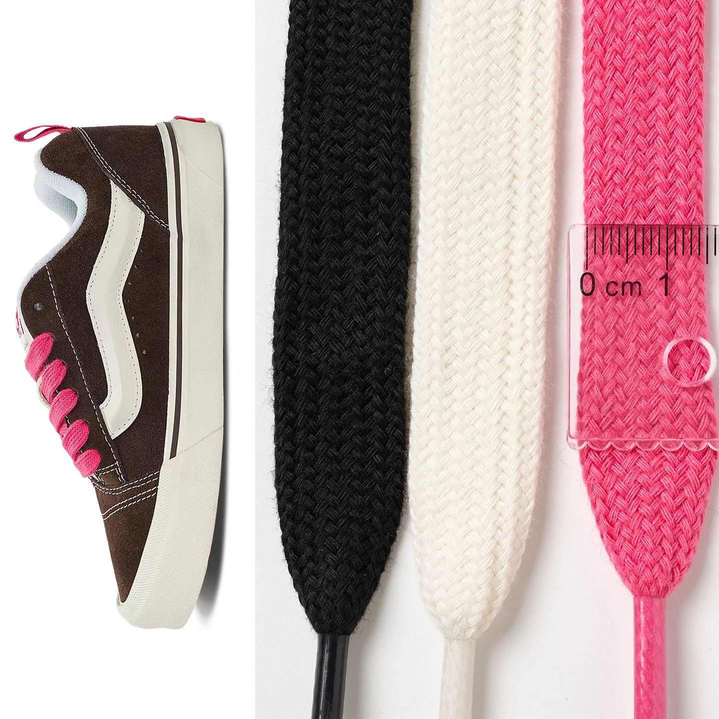 原装面包鞋加宽扁平涤棉纯色鞋带适配运动休闲鞋板鞋小白鞋百搭款