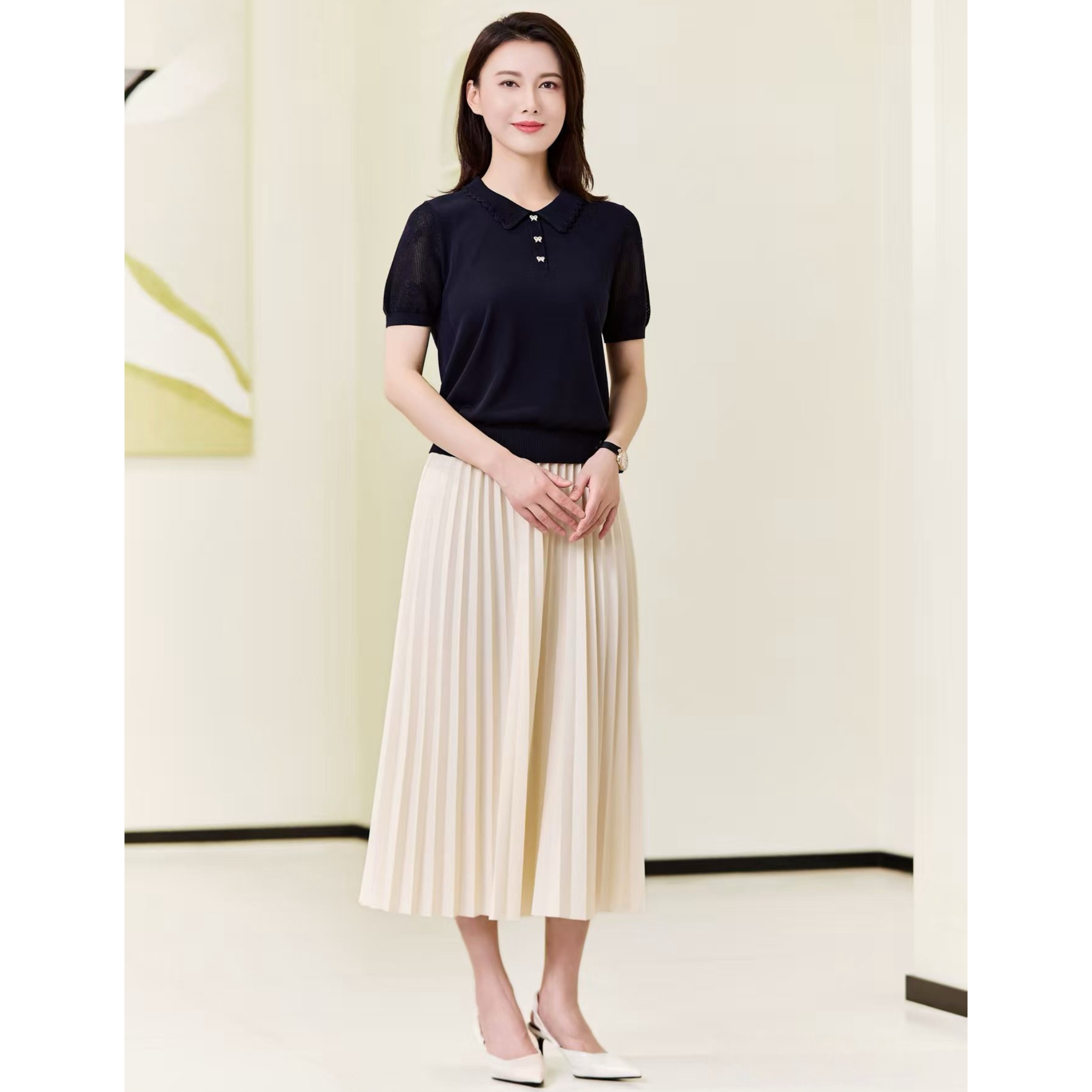 简约气质针织衫时尚女装夏装新款26071