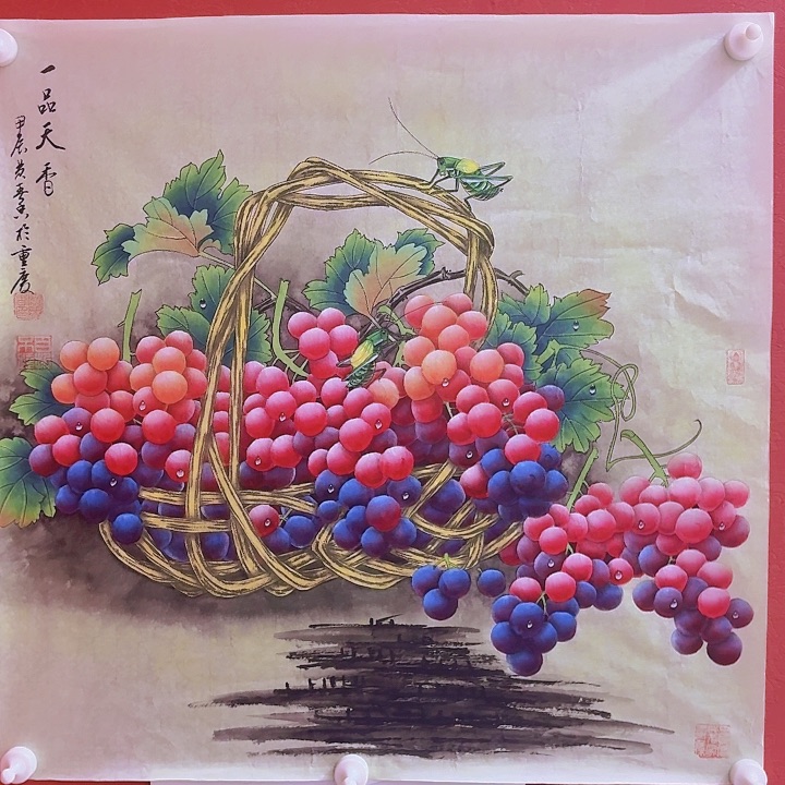 国画黄春香国画一品天香尺寸65*65