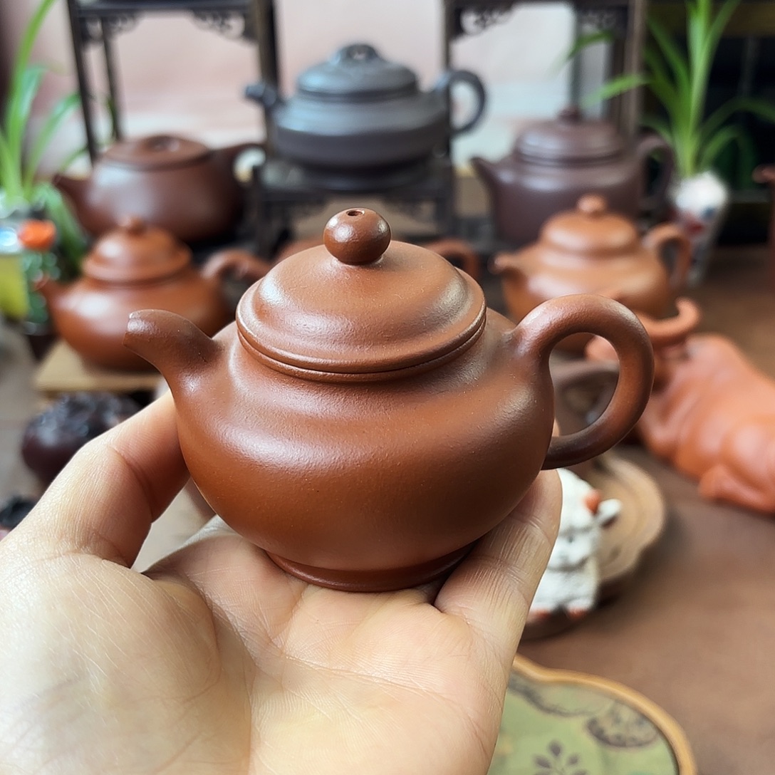 茶壶紫砂掇只小红泥100cc