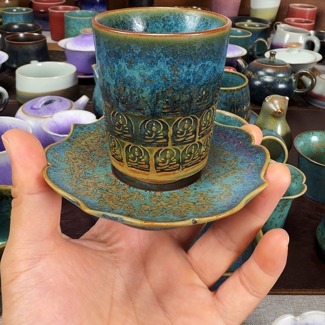 铜绿釉主人杯任晓飞套装