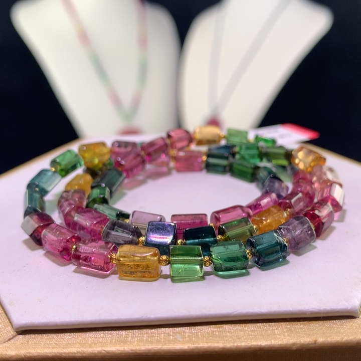 手链未镶嵌双色碧玺