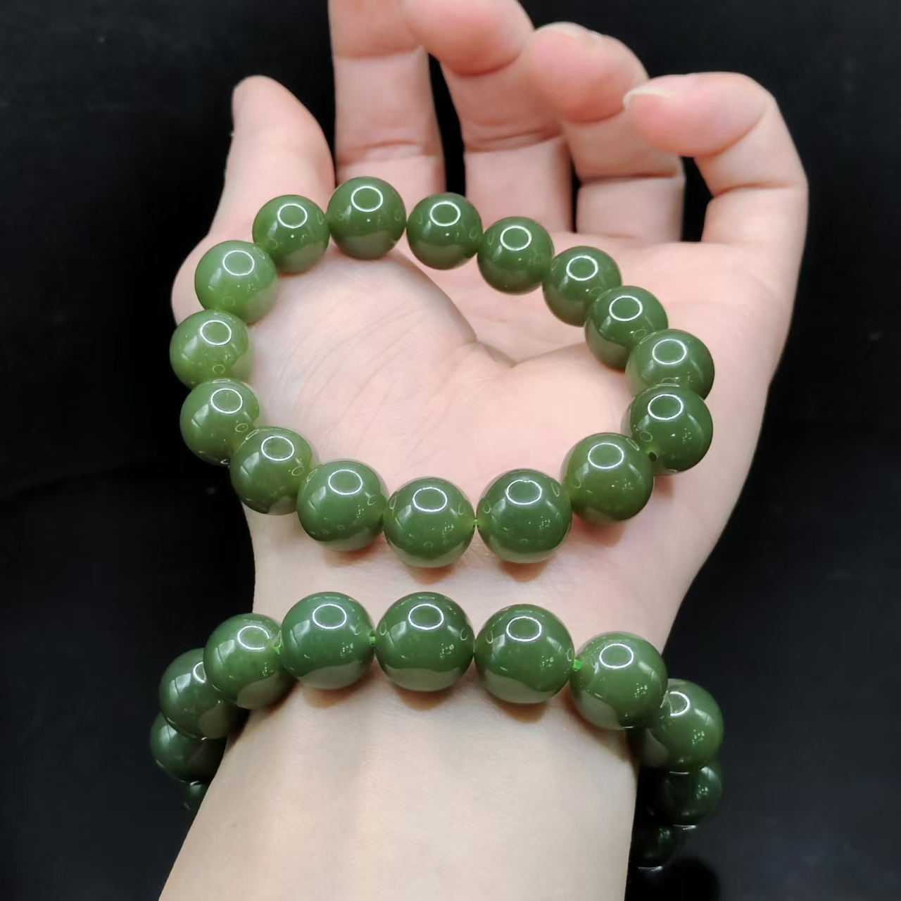 【老三珠宝】和田玉单圈手串Y9【多样性发其一】约12mm