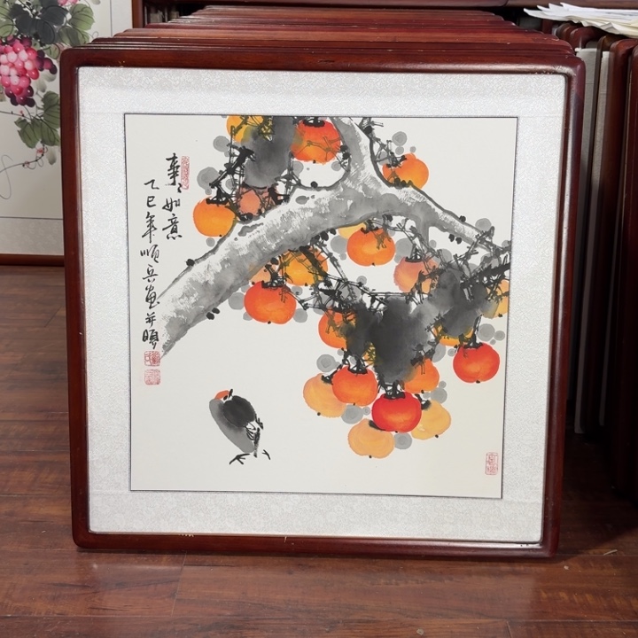 国画带框发货尺寸63*63厘米