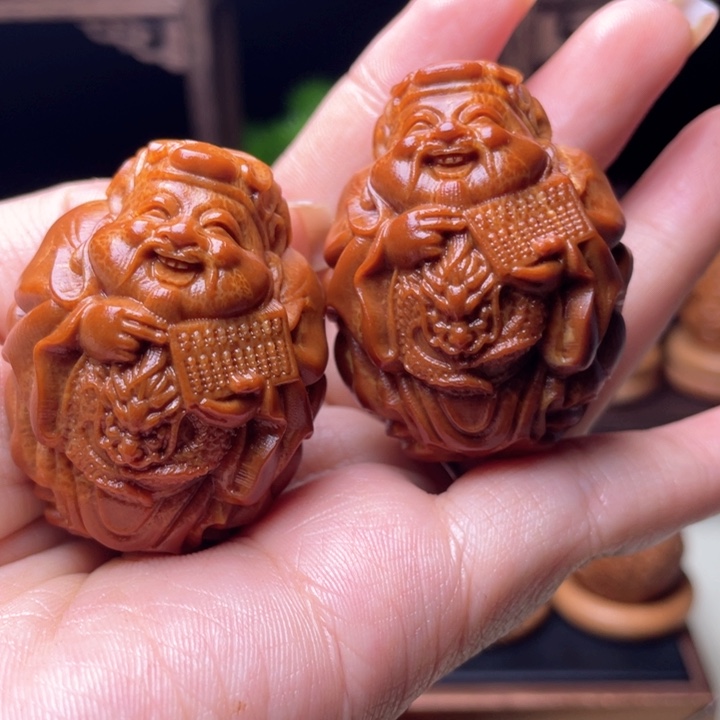 吊坠橄榄核龙财手球3.5