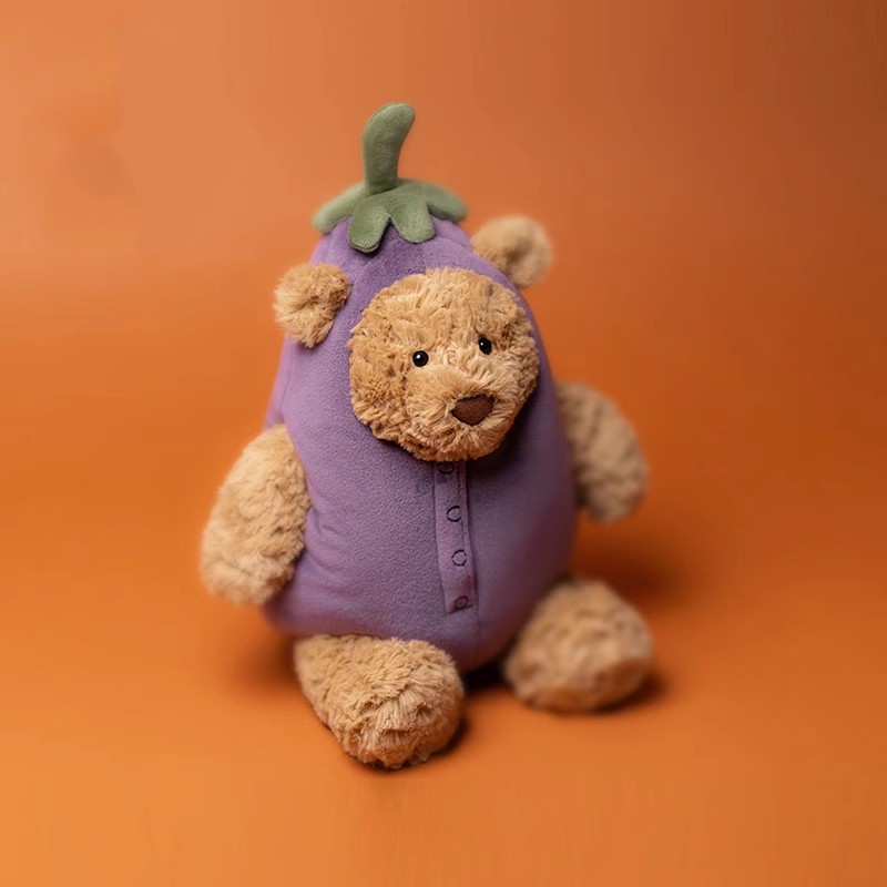 英国正版巴塞罗熊茄子装可爱毛绒玩具安抚陪伴公仔玩偶儿童送礼物