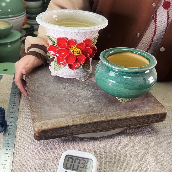 泳坤堂石湾花盆陶瓷