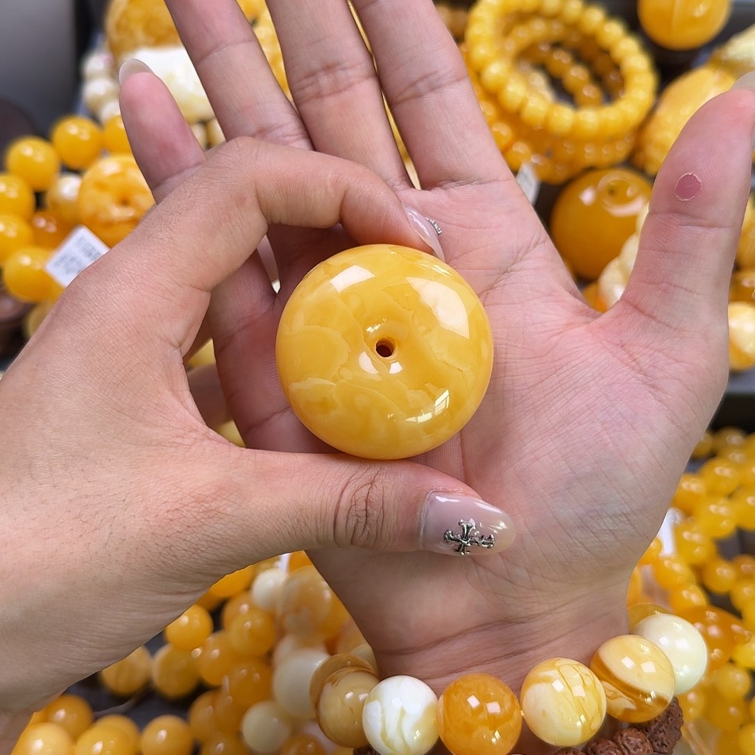 蜜蜡珠宝奇石未镶嵌平安扣