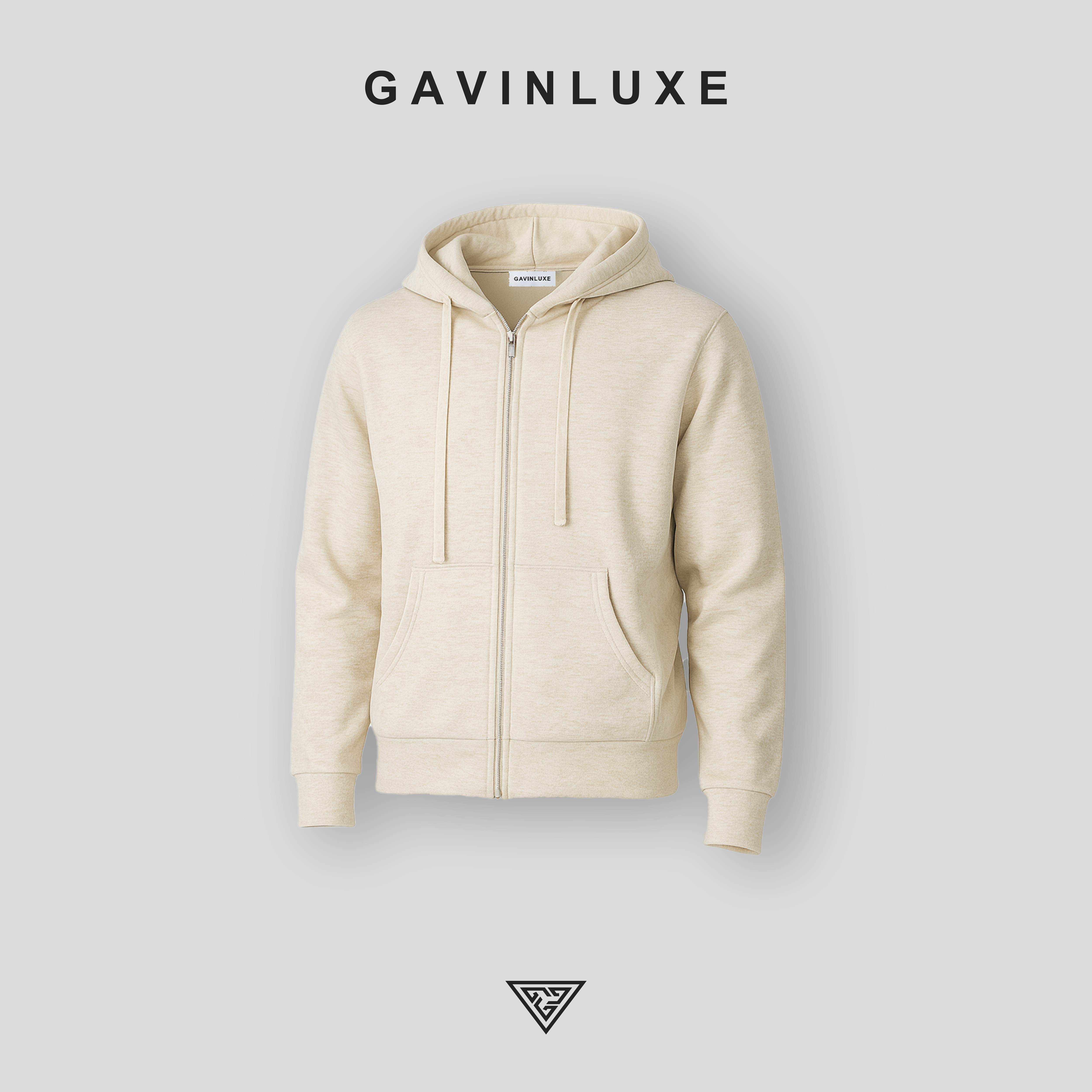 GL专柜正品 LP同款宽松型拉链款纯色连帽卫衣时尚套装男士