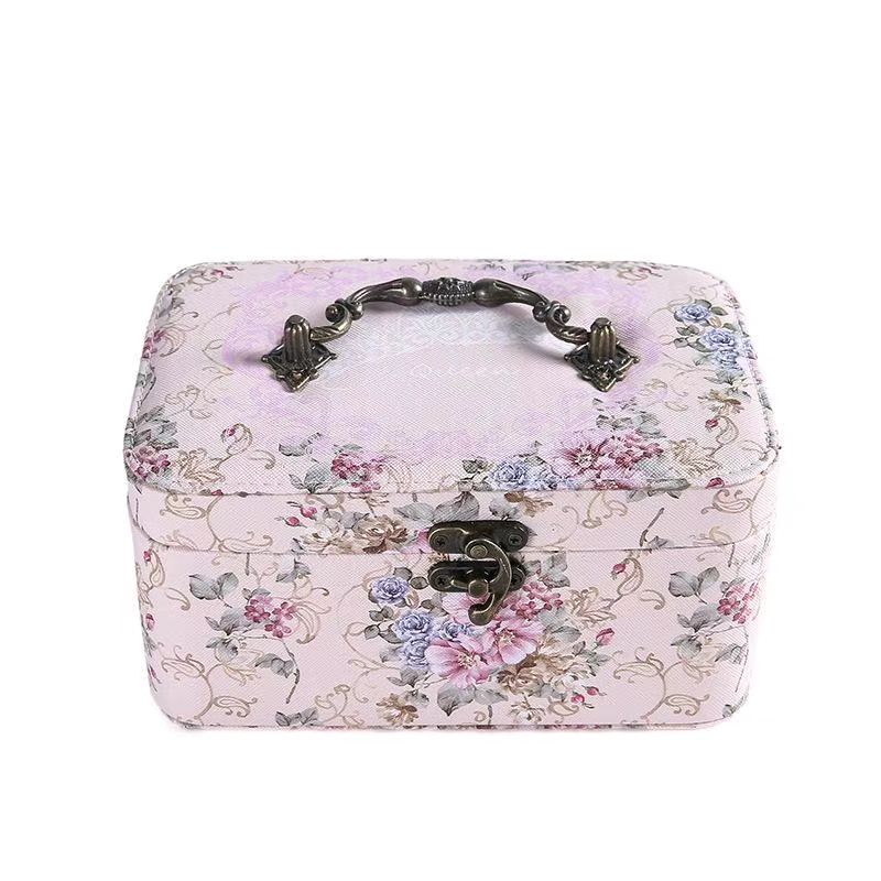 娟姐1 (待)饰品盒欧式格子桌面收纳盒收纳盒   000-199