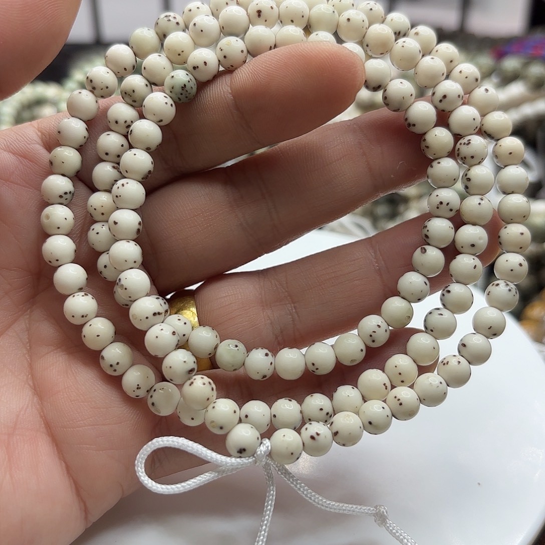 星月菩提手串6龙蛋果冻大留白