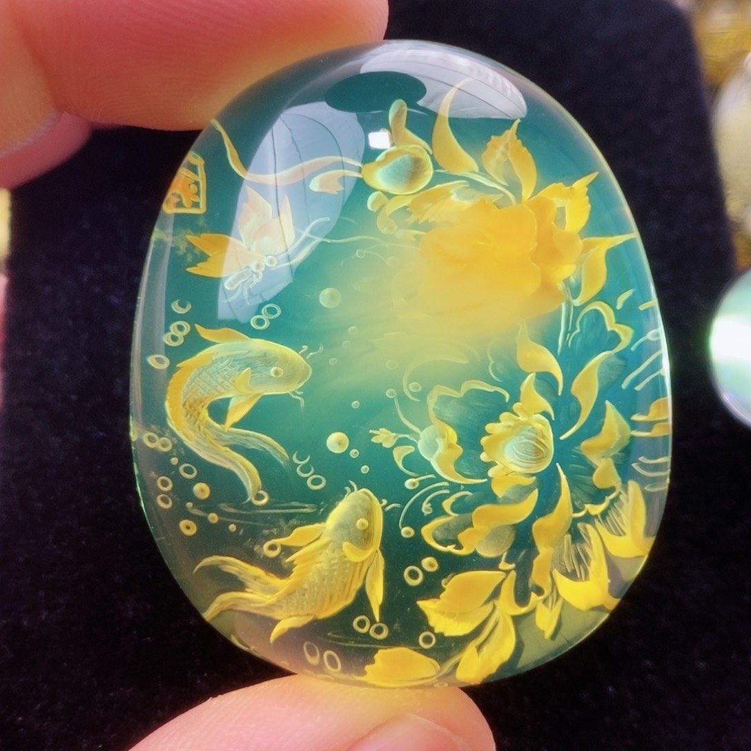 【闪购商品】金珀颈饰未镶嵌琥珀阴雕