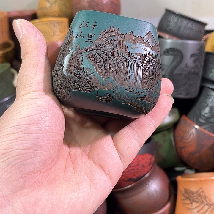 茶杯紫砂全手工紫砂主人杯