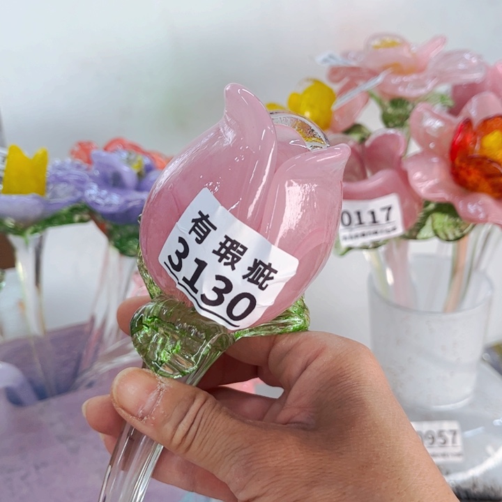 琉璃3130瑕 家悦花瓶摆件