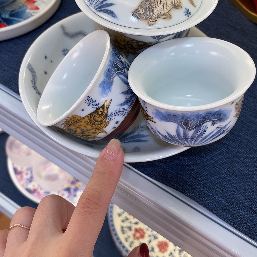 陶景德陶瓷盖碗茶具