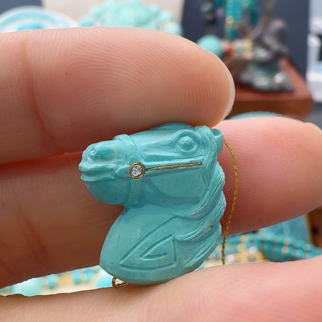 绿松石未镶嵌珠宝半成品