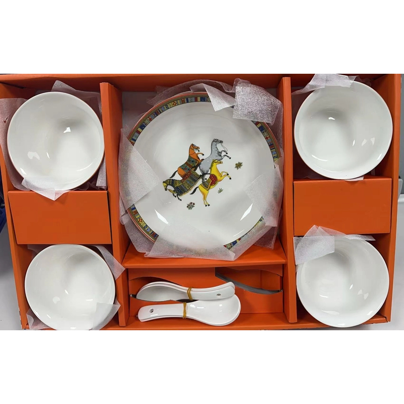 【黄掌柜专属】陶瓷轻奢餐具碗盘家用高档10件套礼盒装