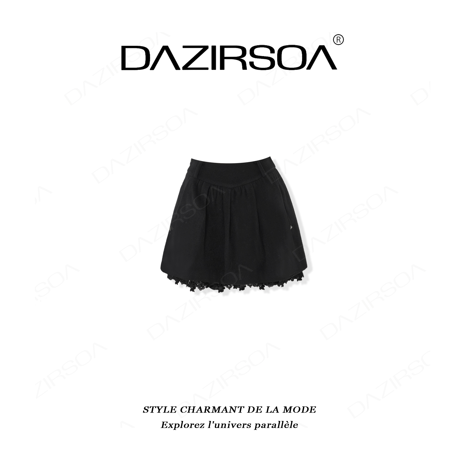 “打破标签”时尚百搭蕾丝花边洋气显瘦裙裤 AC502