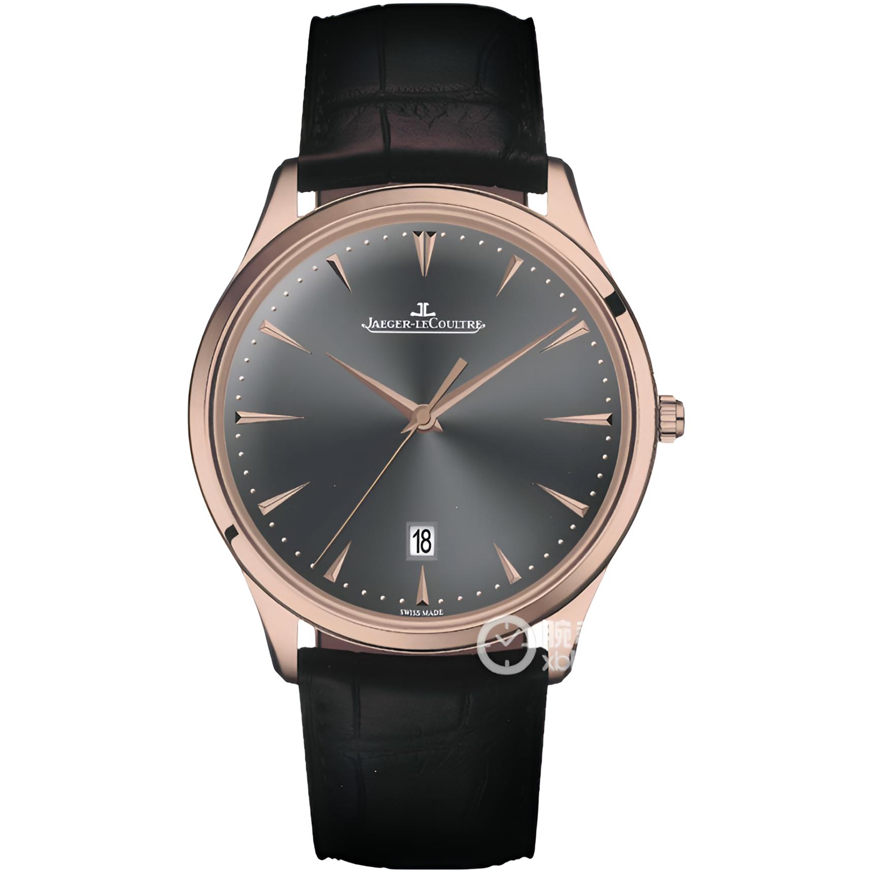 99新 Jaeger-LeCoultre/积家 大师玫瑰金128255J/40mm/机械男表