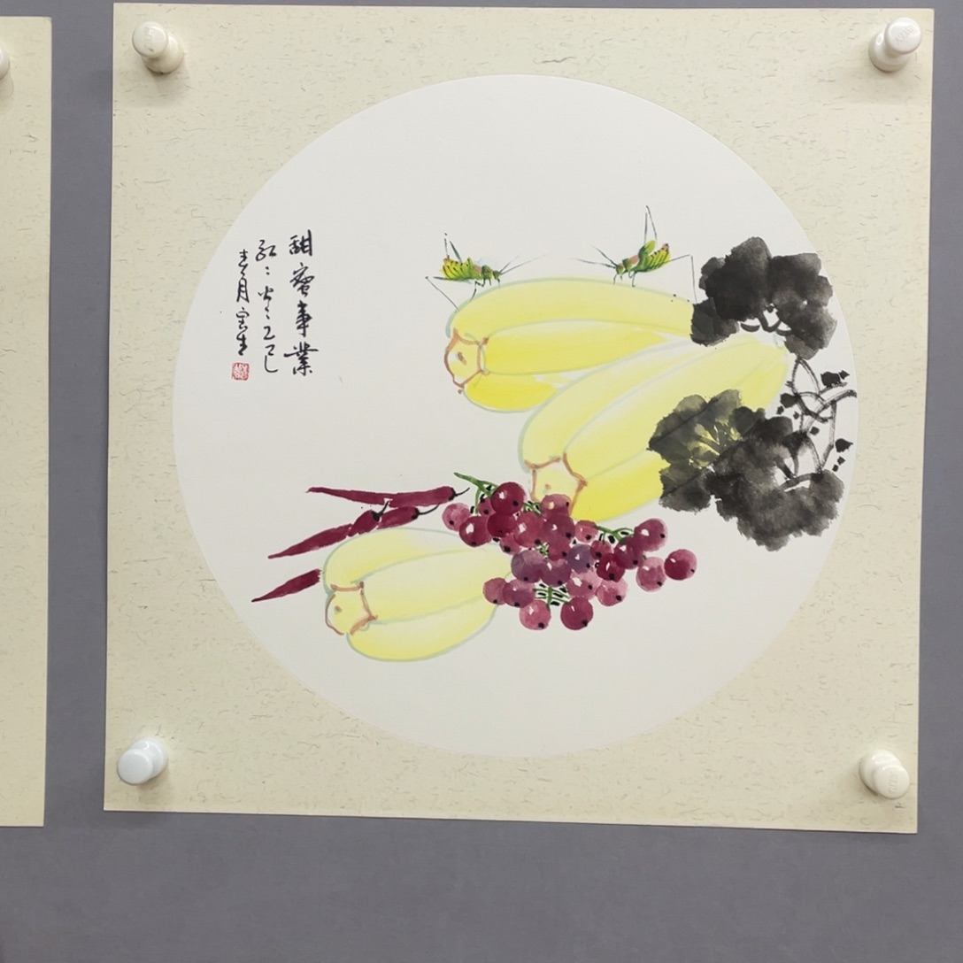 国画艺术家真人手绘
