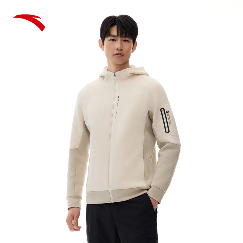 XDF安踏运动外套男士秋季健身跑步开衫夹克运动服连帽上衣