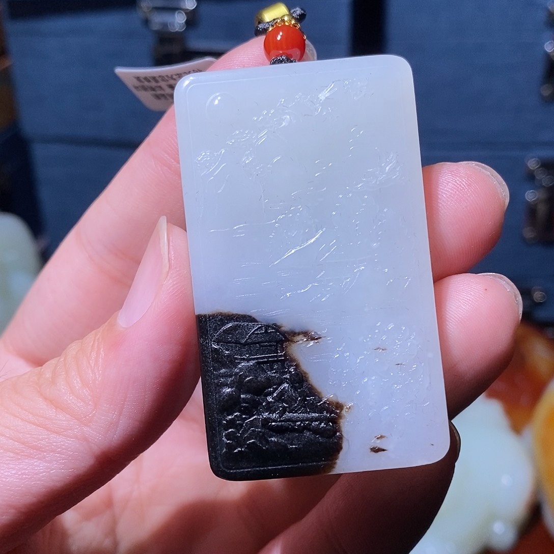 和田玉未镶嵌挂件