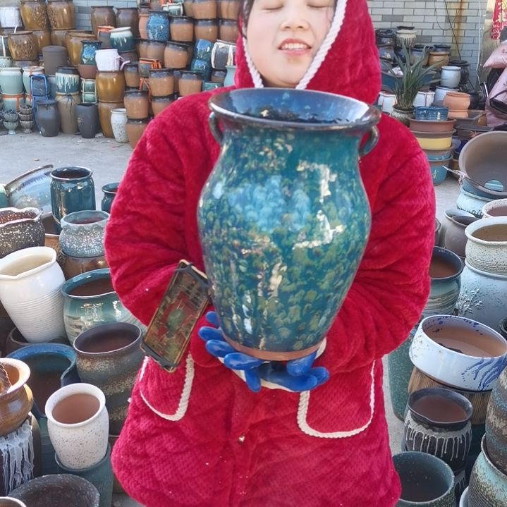 红陶口20高32一个盆