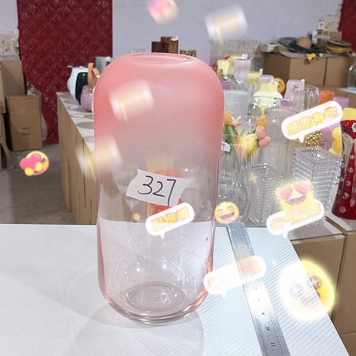 玻璃327高28口6玻璃花瓶嘎嘎好看玻璃花瓶