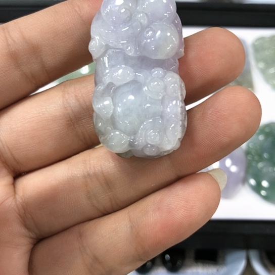 翡翠吊坠(不含链)未镶嵌缅甸天然A货翡翠貔貅吊坠
