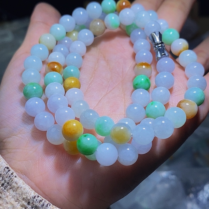 未镶嵌手串翡翠天然缅甸A货翡翠7.5