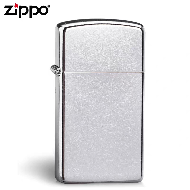 【老李鉴定】ZIPPO打火机正品1607纤巧女士窄机镀铬花沙 防风男DYJ1