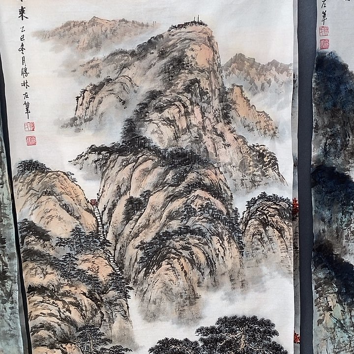 苗***活国画蔡胜林68.138手绘画芯