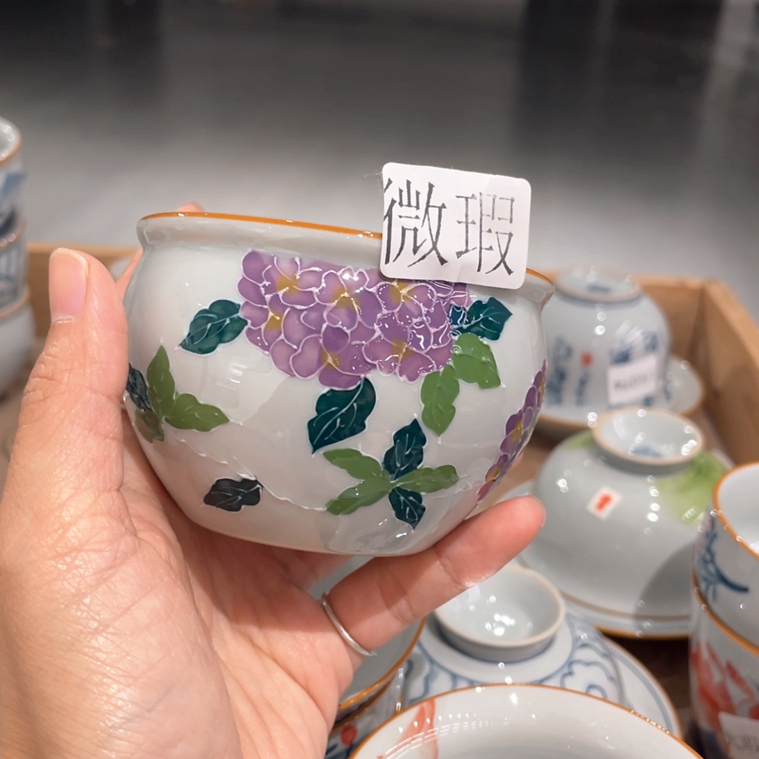 釉下彩纯手绘微瑕