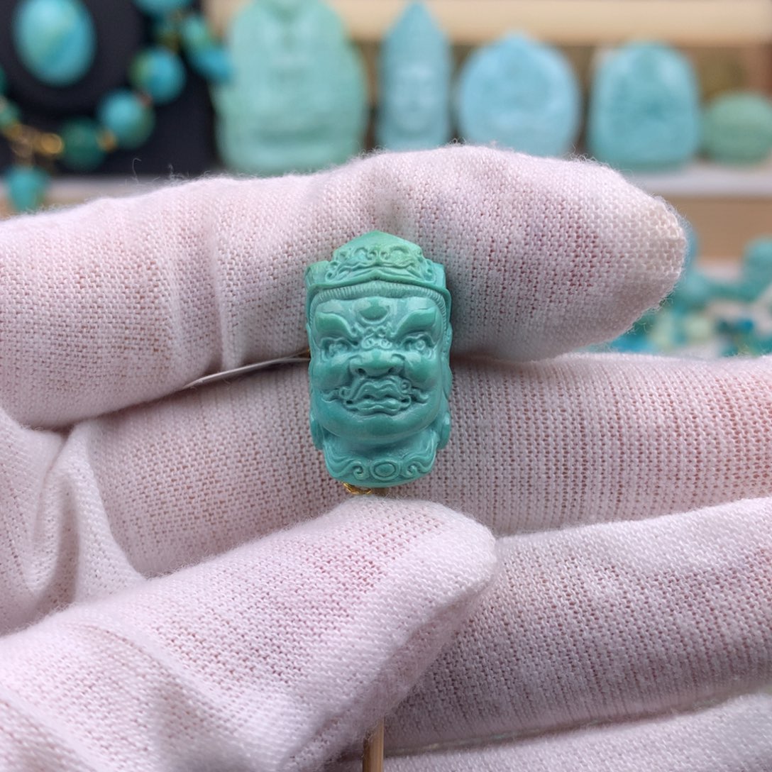 未镶嵌绿松石珠宝奇石13.1mm