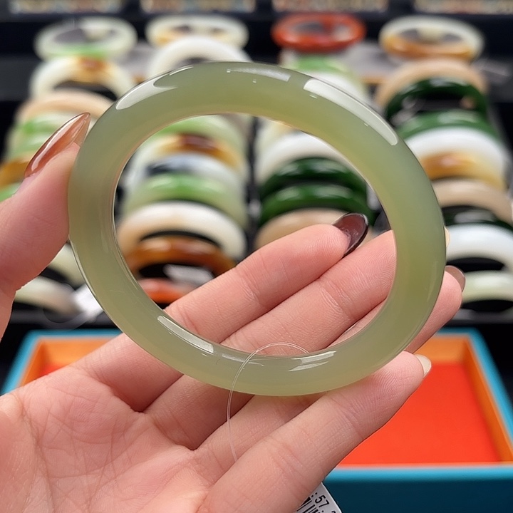 和田玉（糖玉）未镶嵌手镯57.2