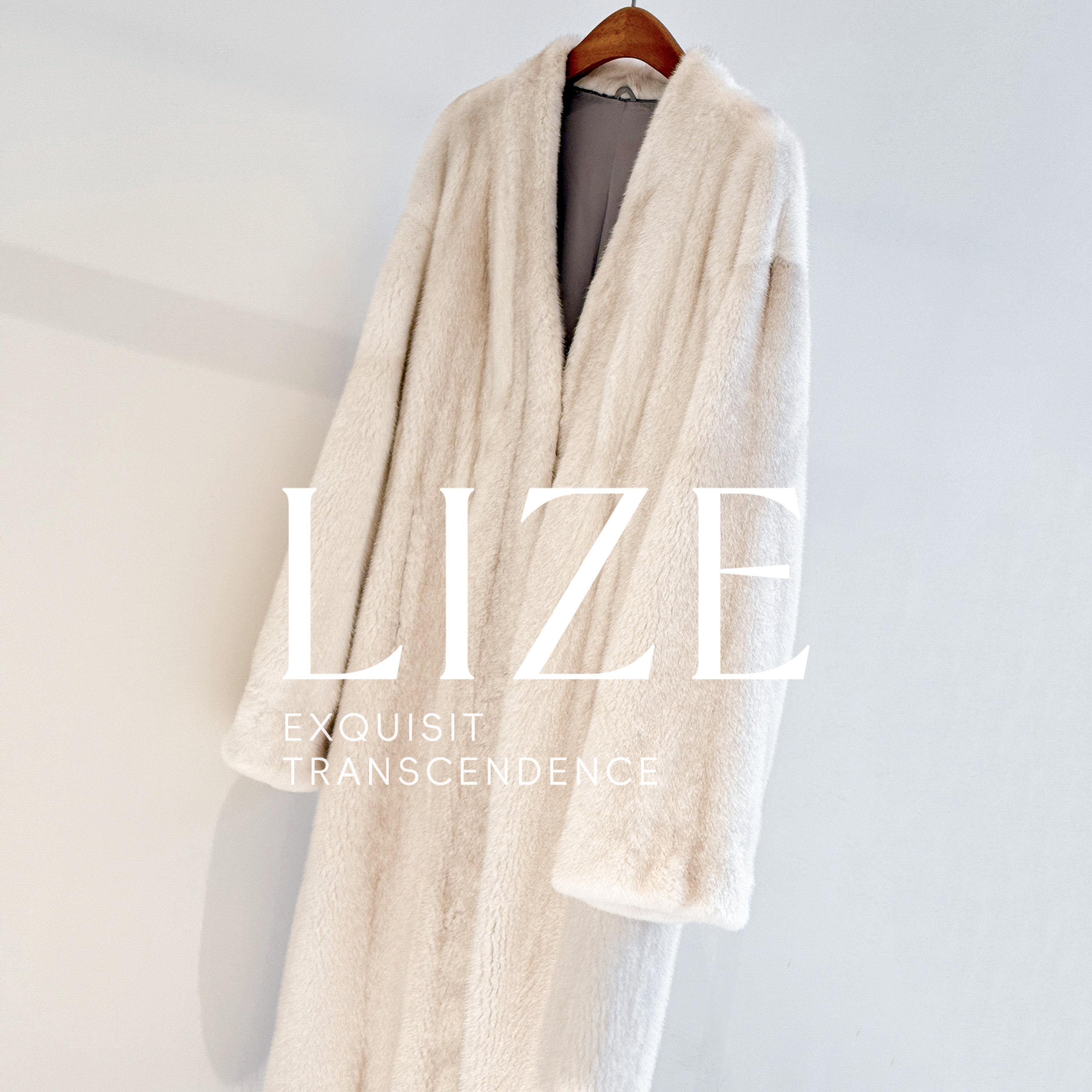LIZE「淡紫珍珠十字水貂-L0885」SAGA水貂毛.皮毛一体皮草外套