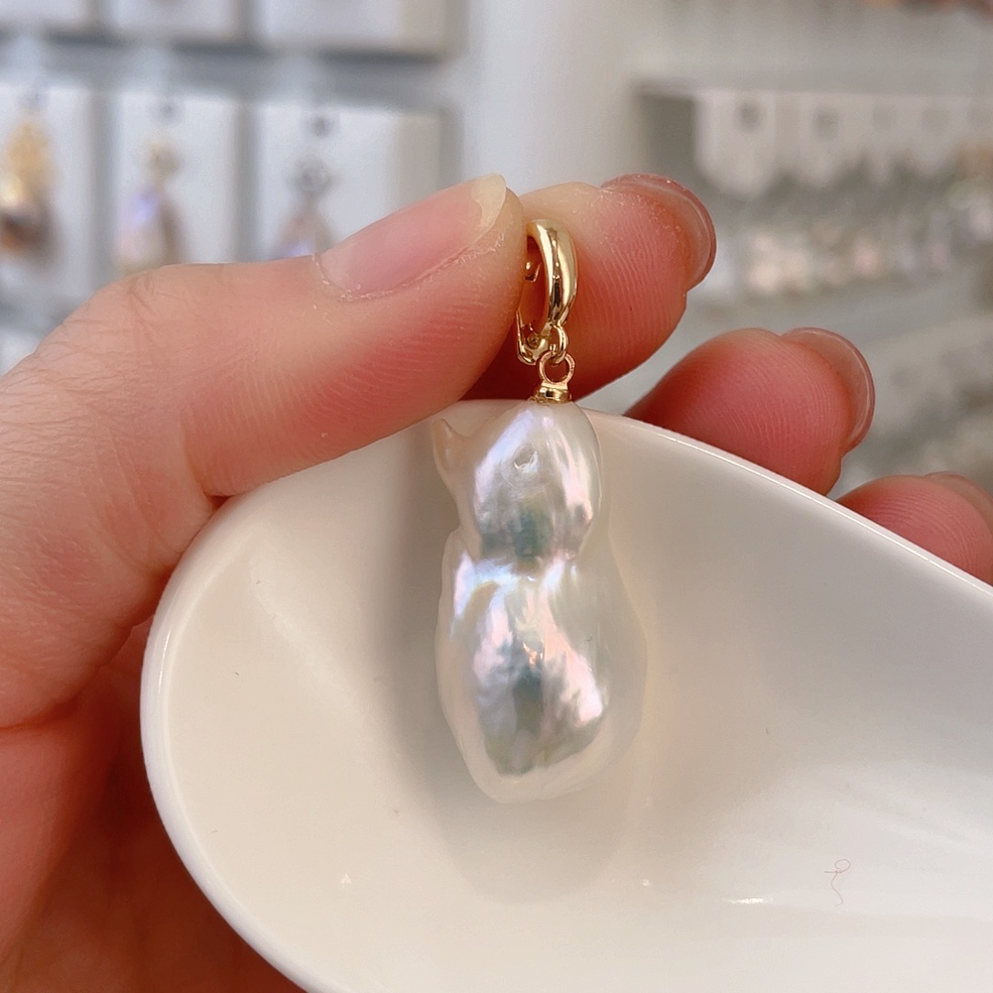 淡水珍珠颈饰银S925镶嵌