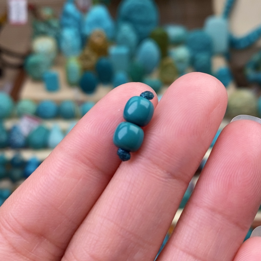 绿松石珠宝奇石未镶嵌6mm